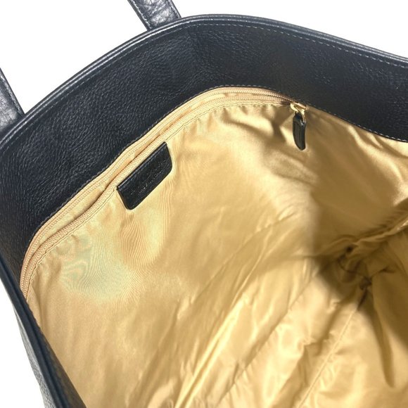 BVLGARI S.bulgari Bag Tote Handbag Leather Men's Women's Black - Picture 14 of 16